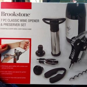 Brookstone 7 piece Classic Wine Opener & Preserver Set